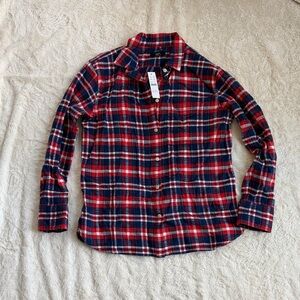 J. Crew NWT Garçon 100% Cotton Plaid Button-Up Shirt